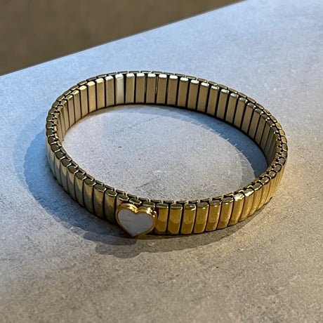 2503BR0071 / Flat Heart point Bracelet（Gold）