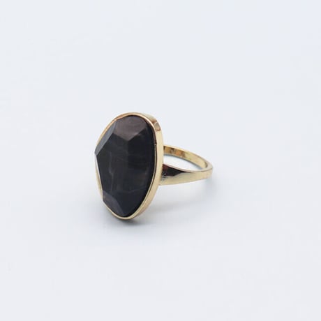 Marble irregular cut Stone ring （Gold）   /  2105-RG061
