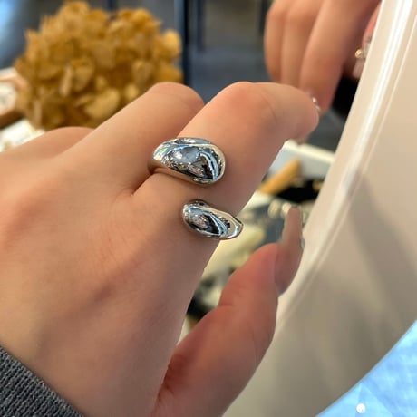2402RG0391 / Cross drop ring（L / Silver）