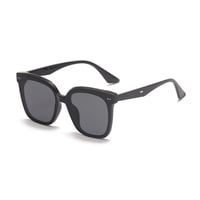 【 Select 】Square Classic Retro Polarized Sunglasses (Black, Grey)