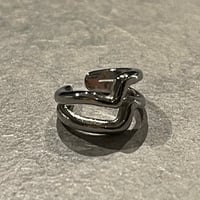 2502EC018 / Double line wave mini Ear Cuff（Silver）