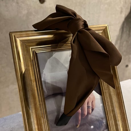 2503HA0062（S）/ Side Ribbon headband（Brown)