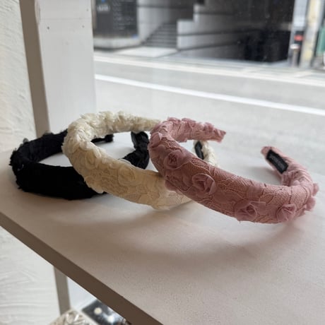 2606HA0092(S)/ Flower Lace Headband（Pink）