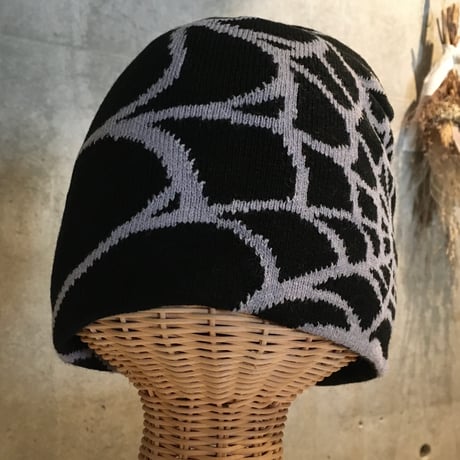 2511HW0112(S) / Spiderweb Knit beanie Cap（Black）