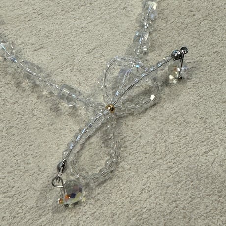 2407NC0259 /  Bijou ribbon necklace（Clear）