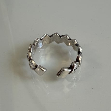 2604RG0778 / Square text ring（Silver）