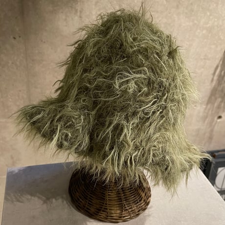 2411HW0062(S)/ Color shaggy knit Hat（Green）