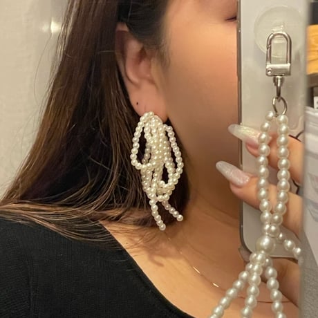 2405PR0709 / shower motif bees pierce （Pearl）