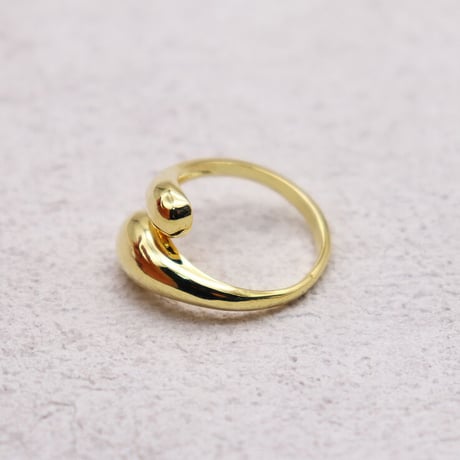 2402RG0392 / Cross drop ring （S / Gold）