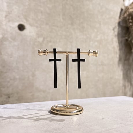Black cross motif pierce（Black）/ 2210_PR0532