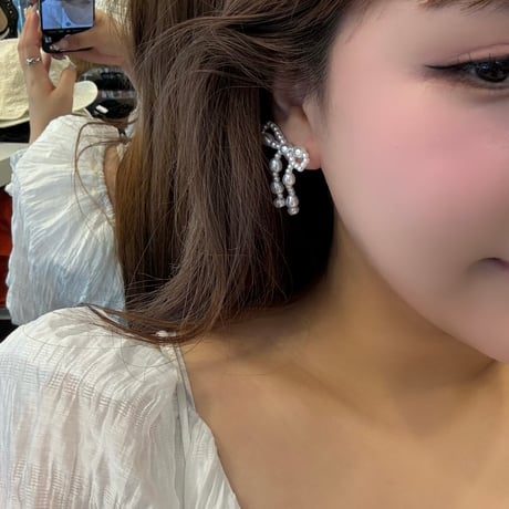 2407PR0724 / Nuance Pearl Ribbon Pierce（Pearl）