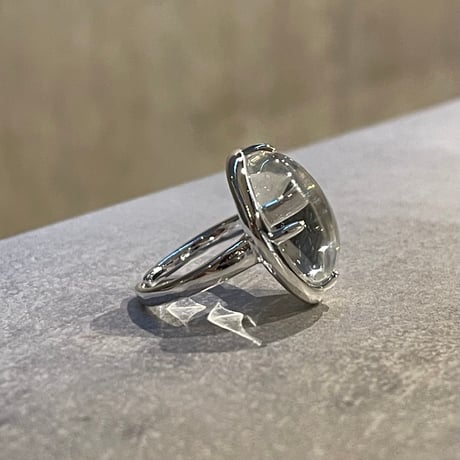 2602RG0736 / Clear oval stone Ring（Silver）