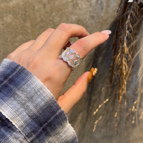 2507RG0668 / See-through Stone ring（Silver）