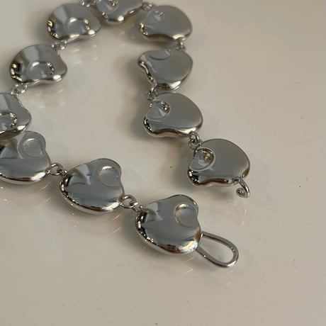 2408BR0056 ／ Flat craft motif bracelet（Silver）