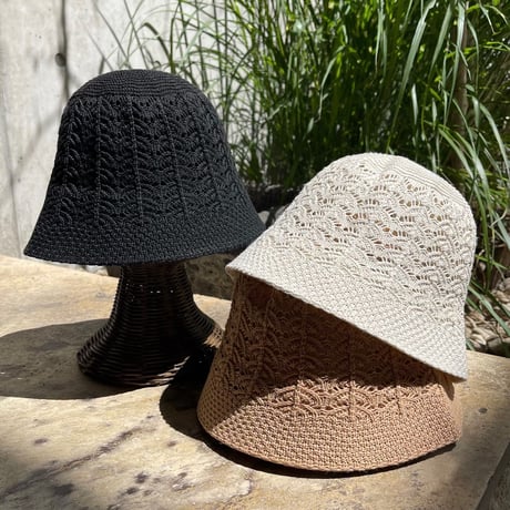 2606HW067(S) / Simple crochet Hat（Camel）