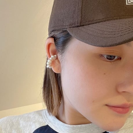 2505EC024 / Circle Pearl Earcuff（Pearl）
