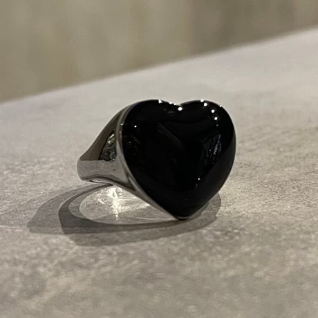 2504RG0602 / Black Heart motif ring（Silver）