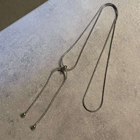 2601NC0377 / Slide choker chain Necklace（Silver）