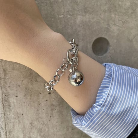 2402BR0029 / Ball chain mantel Bracelet （Silver）