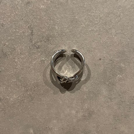2311RG0324 / Double line cross ring（Silver）
