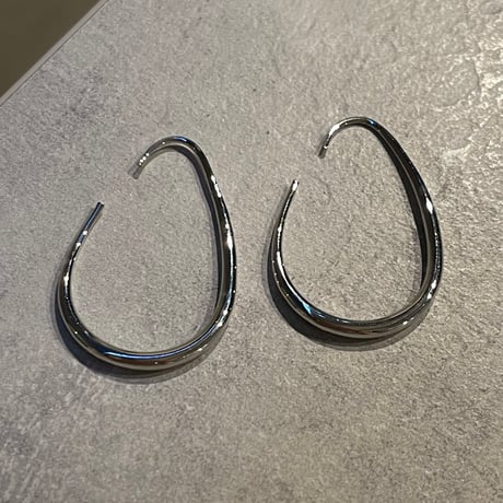 2510PR0805 / Drop thin hoop Pierce（Silver）