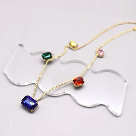 Bijous stone  Necklace（Gold）/ 2110-NC114
