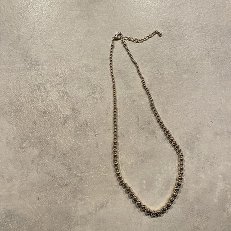 2302NC0180 / Big & small metal ball necklace (Gold)