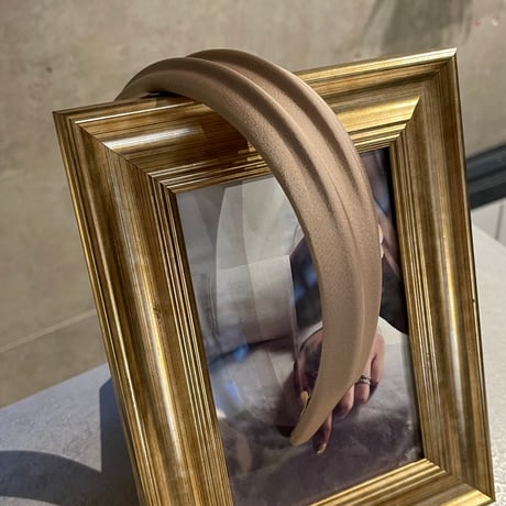 2503HA0058（S）/ Satin line headband（Beige)