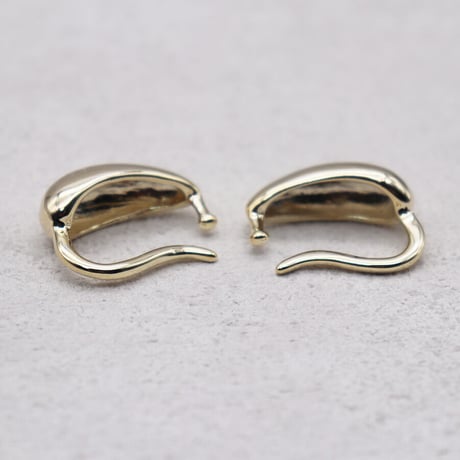 Distortion  Water  Drop  Glossy  Earcuff （Gold） / EC044