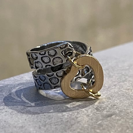 2512RG0720 / Helix Heart charm ring（Silver）
