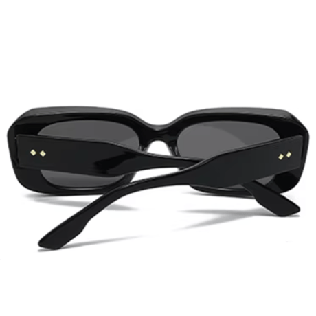 【 Select 】Vintage Retro Square Style Sunglasses (Black/Grey)