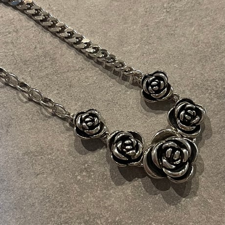 2510BR0097 / Rose motif chain Bracelet（Silver）