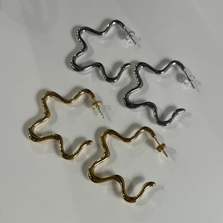 2403PR0660 / Star motif hoop Pierce（Gold）