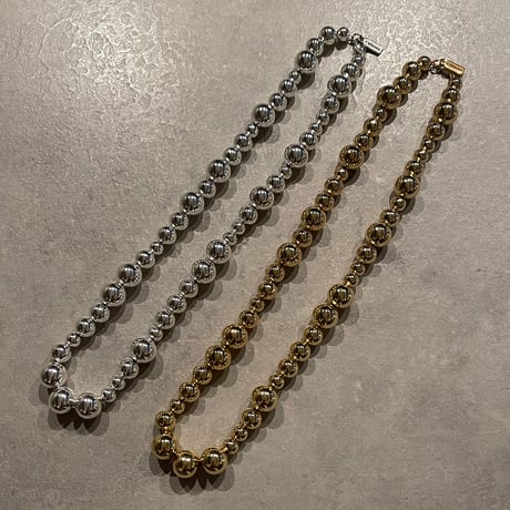 2312NC0219 / Metal ball chain Necklace（Gold）
