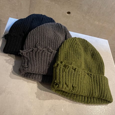 2509HW0106(S) / Damage Knit cap（Grey）