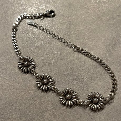 2501BR0067 / Metal Vintage Sunflower Bracelet（Silver）