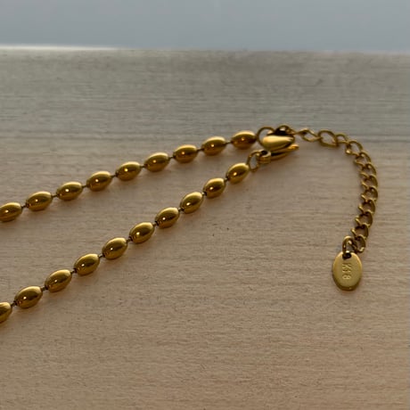 2605NC0394 / Oval ball chain Necklace（Gold）