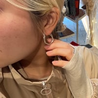 2511PR0830 / Matte corner hoop Pierce（Silver）
