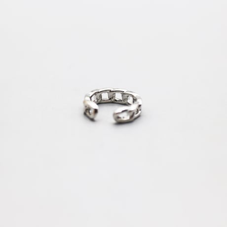 Metal Chain Oval Small  Earcuff （Silver） / EC074