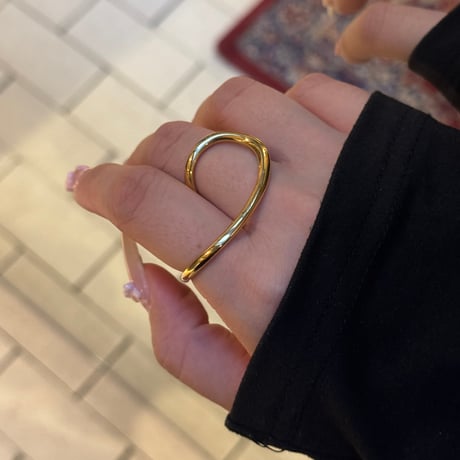 2504RG0617 / 2Way double finger ring（Gold）