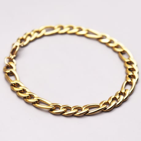 Figaro link chain Bracelet（Gold）/ 2109_BR108