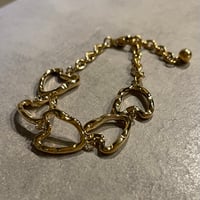 2508BR0092 / Heart motif Connect bracelet（Gold）