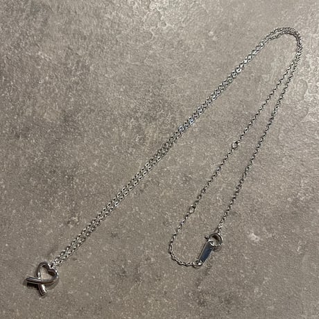 2502NC0288 / Twist mini heart Necklace（Silver）