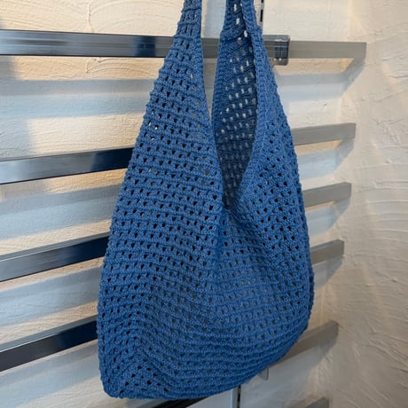 2606BG053(S) / Crochet Mesh Tote Bag (Blue)