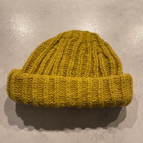 SEL251110BN(S) / Handmade Knit Beanie Hat（Mustard）