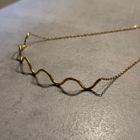 2503NC0320／wave design chain Necklace（Gold）