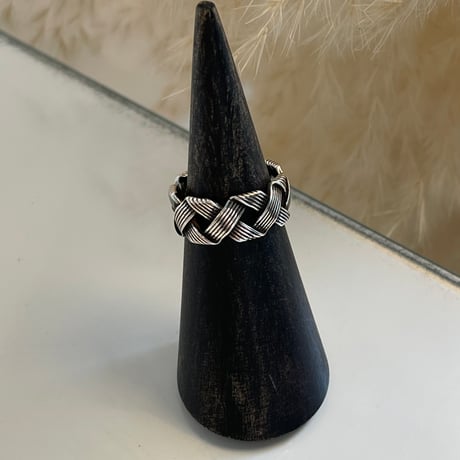 2405RG0468 /  Double line cross design ring（Silver）
