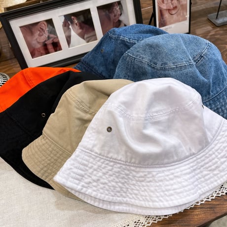 2409HW0055(S)/ Washed Bucket hat（Orange）