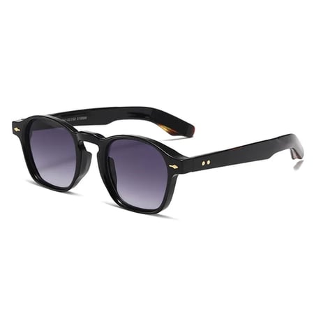 【 Select 】Vintage Retro Square Decoration Design Sunglasses (Black/Orchid)