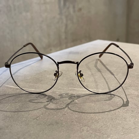 SE26SG_CA014（S） / Metal Round Frame Sunglasses (Brown/Clear)
